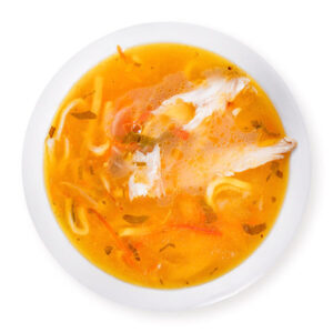 Diet soup with chicken