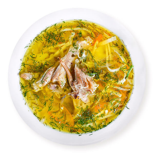 Soup with chicken and noodles