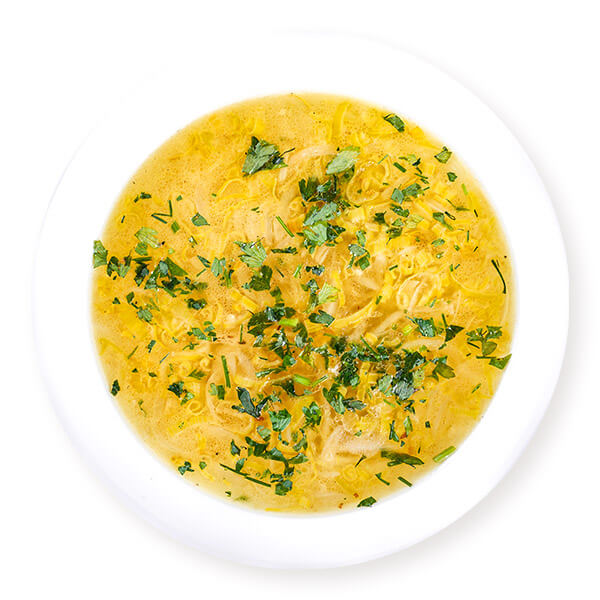 Puree soup with turkey pieces